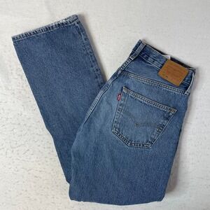 Levi's 501 90s Jeans Womens 27 Blue Straight Leg High Rise Button Fly Denim